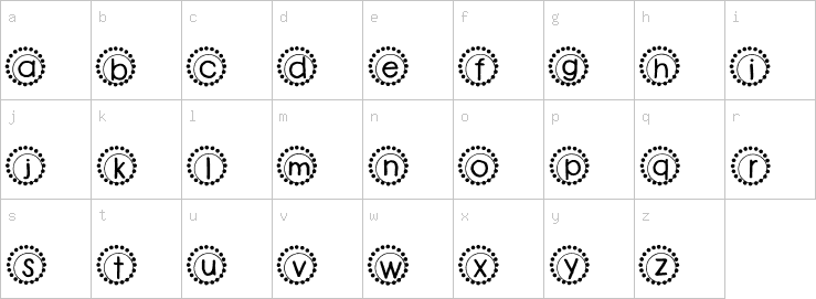 Lowercase characters