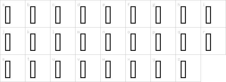 Lowercase characters