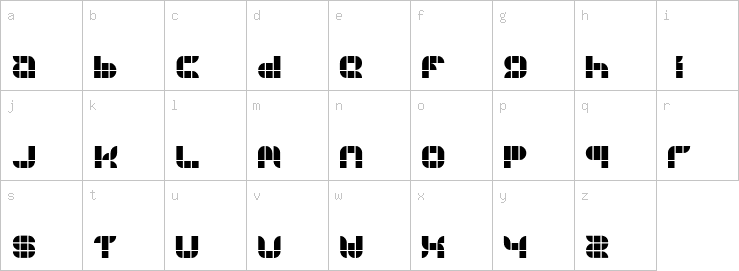 Lowercase characters