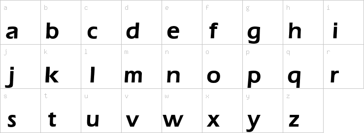 Lowercase characters