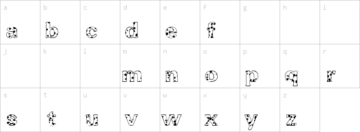 Lowercase characters