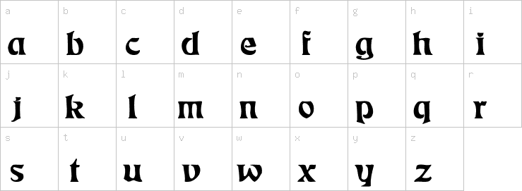 Lowercase characters