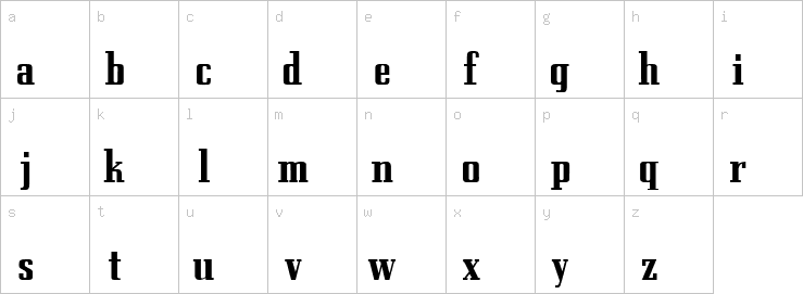 Lowercase characters