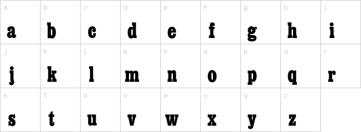 Lowercase characters