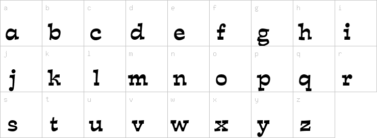 Lowercase characters