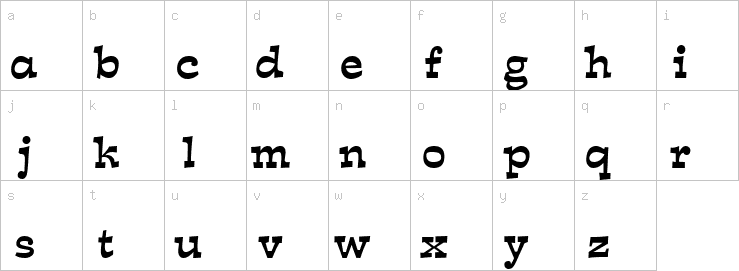 Lowercase characters