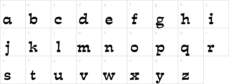 Lowercase characters