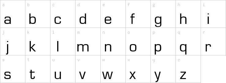 Lowercase characters