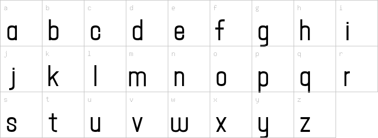 Lowercase characters