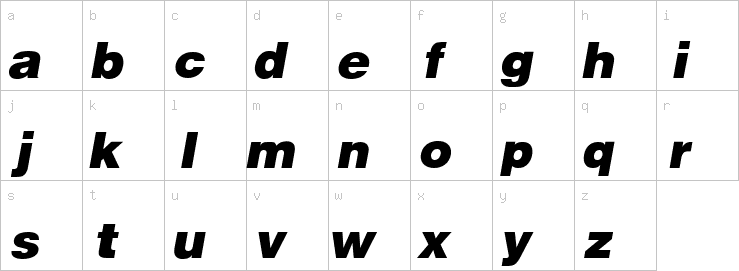 Lowercase characters