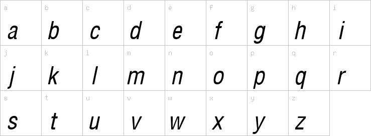 Lowercase characters