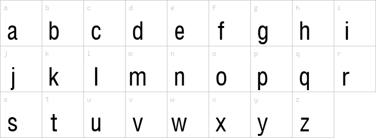 Lowercase characters