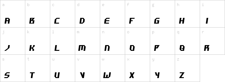 Lowercase characters