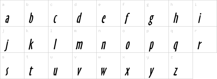 Lowercase characters