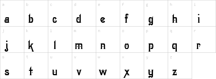 Lowercase characters