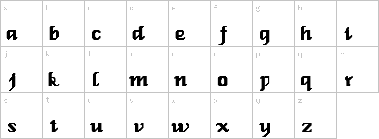 Lowercase characters