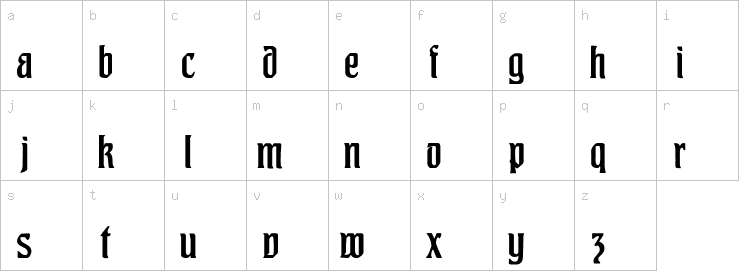 Lowercase characters