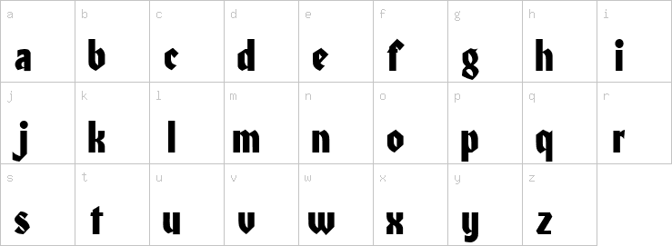 Lowercase characters