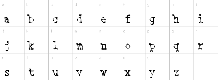 Lowercase characters