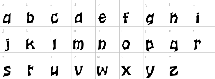 Lowercase characters