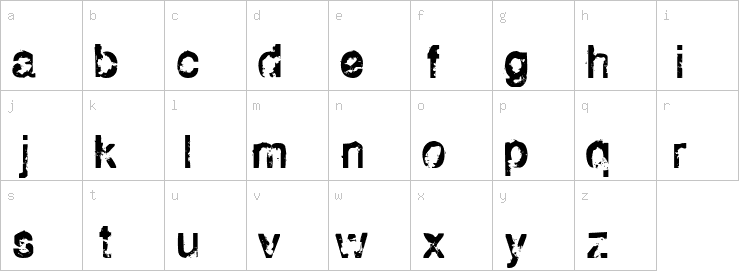 Lowercase characters