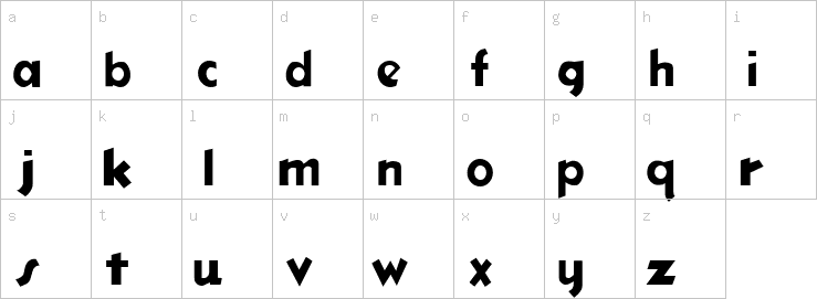 Lowercase characters