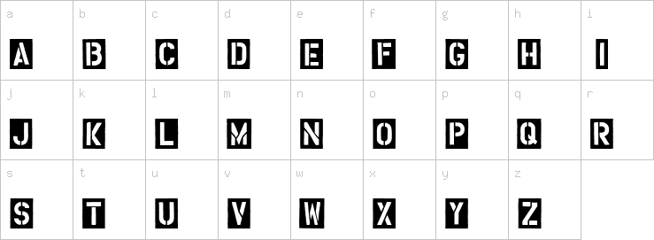 Lowercase characters