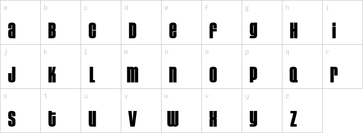 Lowercase characters