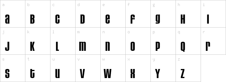 Lowercase characters