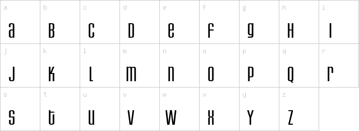 Lowercase characters