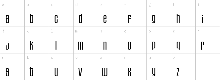 Lowercase characters