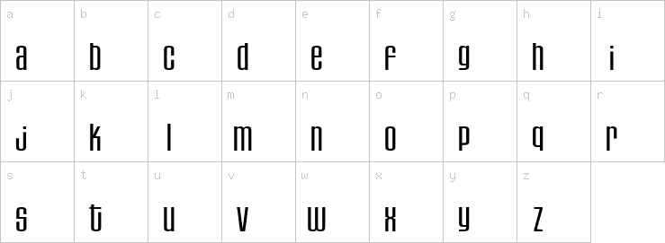 Lowercase characters