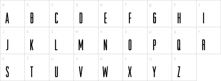 Lowercase characters