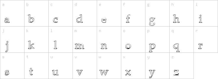 Lowercase characters