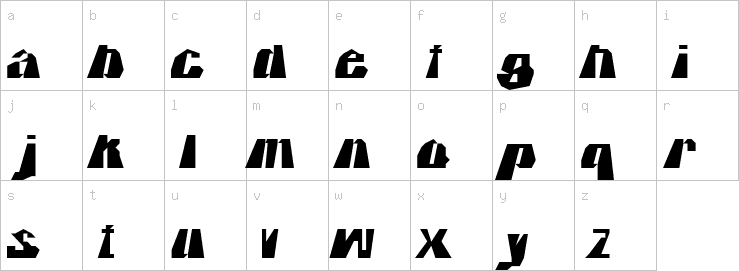 Lowercase characters