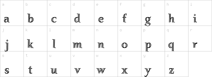 Lowercase characters