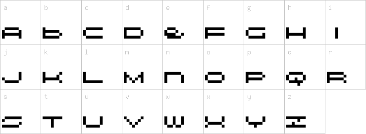 Lowercase characters