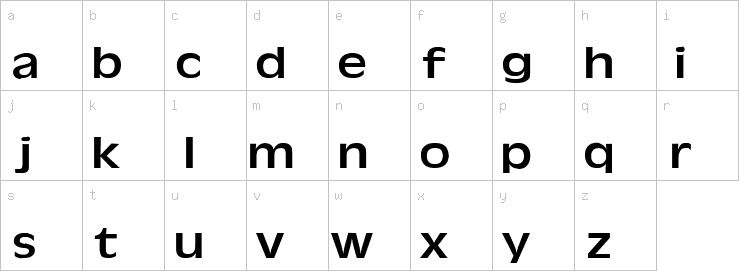 Lowercase characters