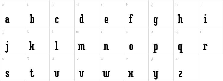 Lowercase characters