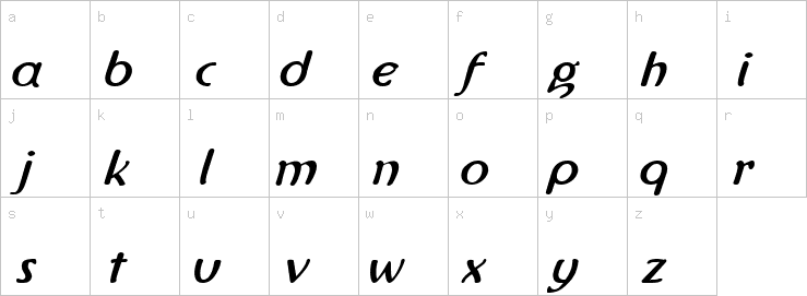 Lowercase characters