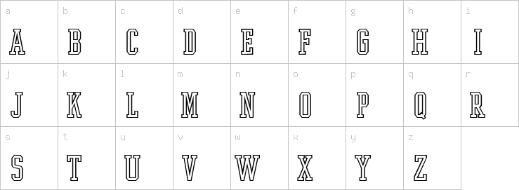 Lowercase characters