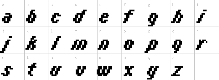 Lowercase characters