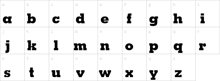 Lowercase characters