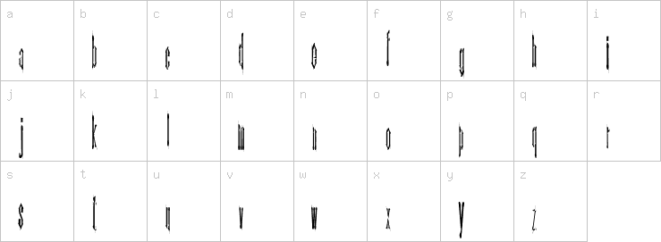 Lowercase characters