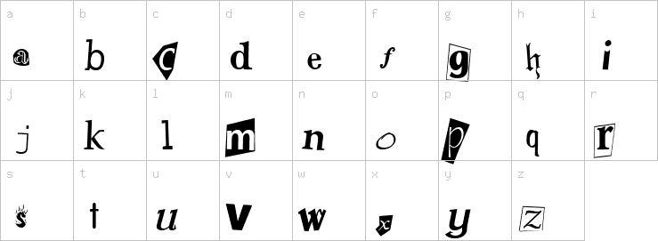 Lowercase characters