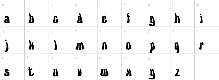 Lowercase characters