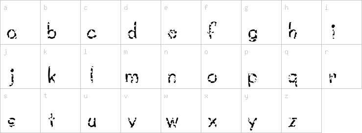 Lowercase characters