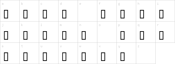 Lowercase characters