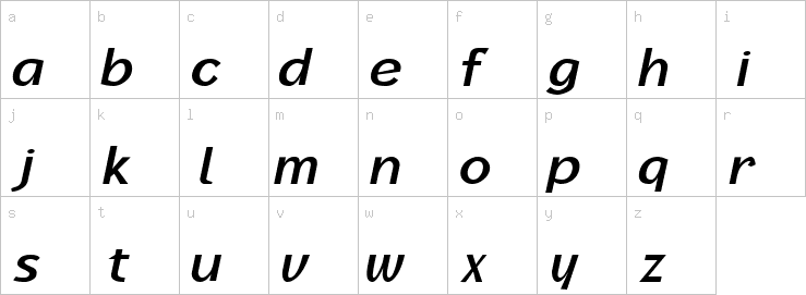 Lowercase characters