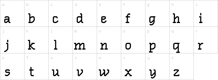 Lowercase characters